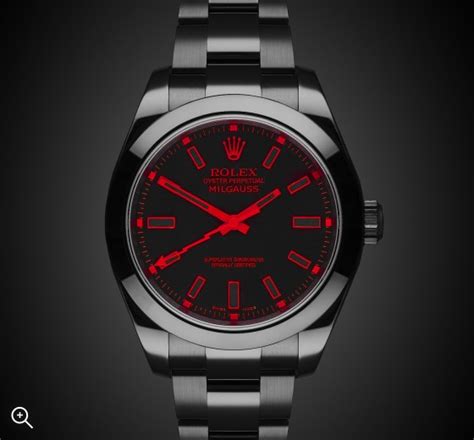 titan black rolex milgauss deep sea red|Rolex Milgauss shield.